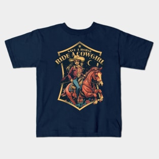 Save a Horse Ride a Cowgirl Kids T-Shirt